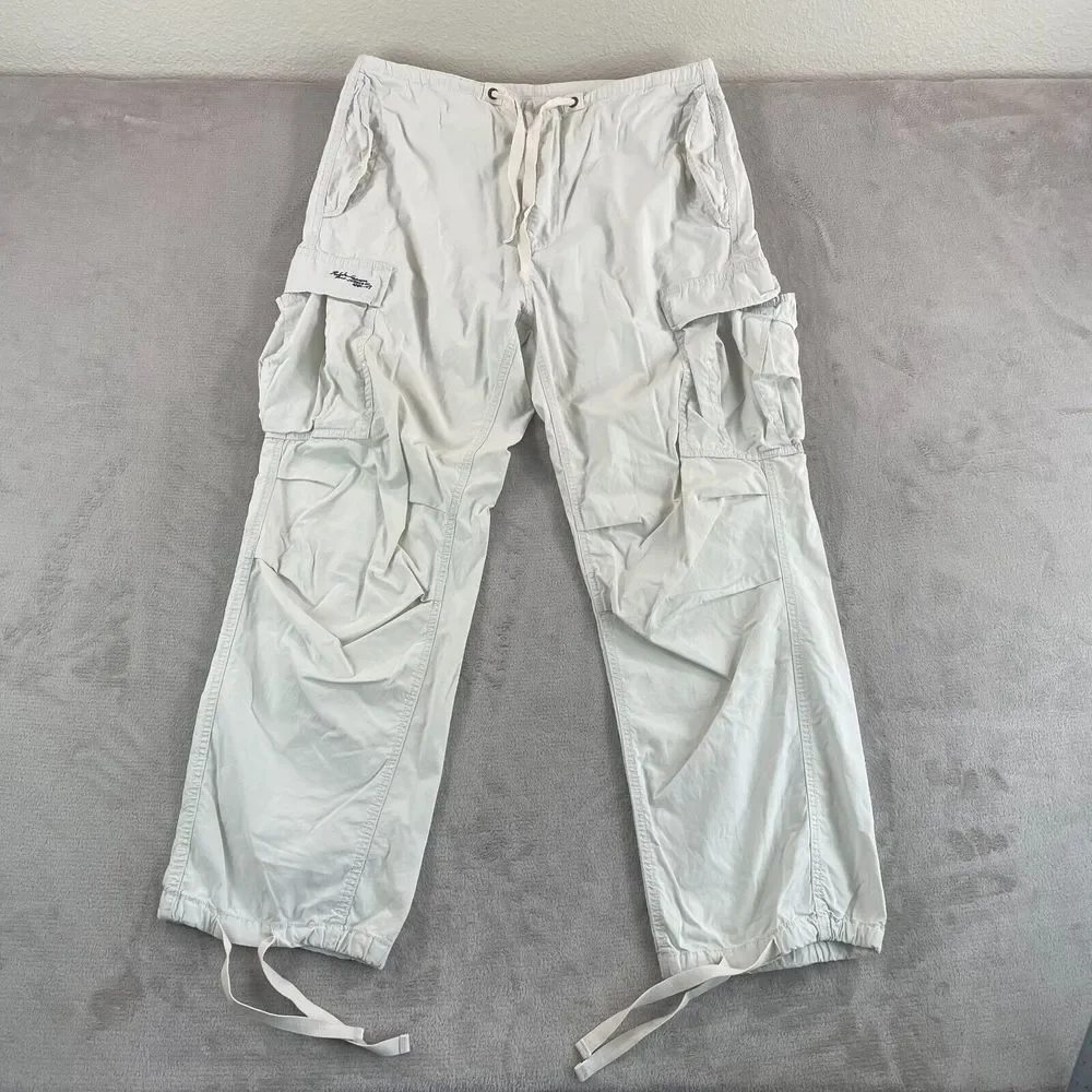 Polo Jeans Ralph Lauren Military Paratrooper Cargo‎ Pants Men 38x31 Ivory 2060A